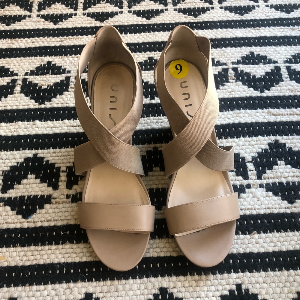 Tan Strap Wedges